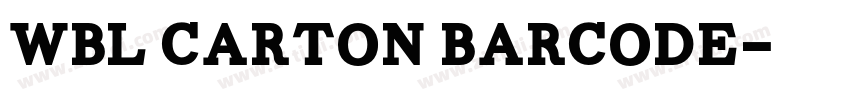 WBL Carton Barcode字体转换